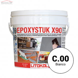 Фуга для плитки Litokol Epoxystuk X90 C.00 Bianco (5 кг)